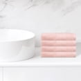 thumbnail image 2 of REGALWOVEN Striped Cotton Bath Washcloths, Absorbent, Face Body Towels for Hotels, Spa 14" x 14" Pink 4, 2 of 7