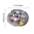 thumbnail image 3 of mfyjkho Cojín de asiento redondo gris con espuma viscoelástica, 15,74 x 15,74 pulgadas o 17,72 x 17,72 pulgadas, para silla de comedor, cocina o patio, paquete de 1, 3 of 6