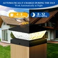 thumbnail image 3 of Amaopus 4 Packs Solar Post Cap Lights Outdoor, 2 Mode Bright Deck Fence Post Cap Lights, Solar Powered for 4x4 4.5x4.5 5x5 Posts in Garden Decor, 3 of 7
