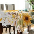 thumbnail image 5 of Yayeee Tablecloths 60" x 90" Rectangle Wrinkle Resistant Party Table Cover, Beige Sunflowers, 5 of 8