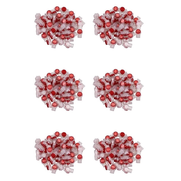 330 piezas de conectores de empalme de gel UR de 3 puertos, conectores de cable rojo y transparente