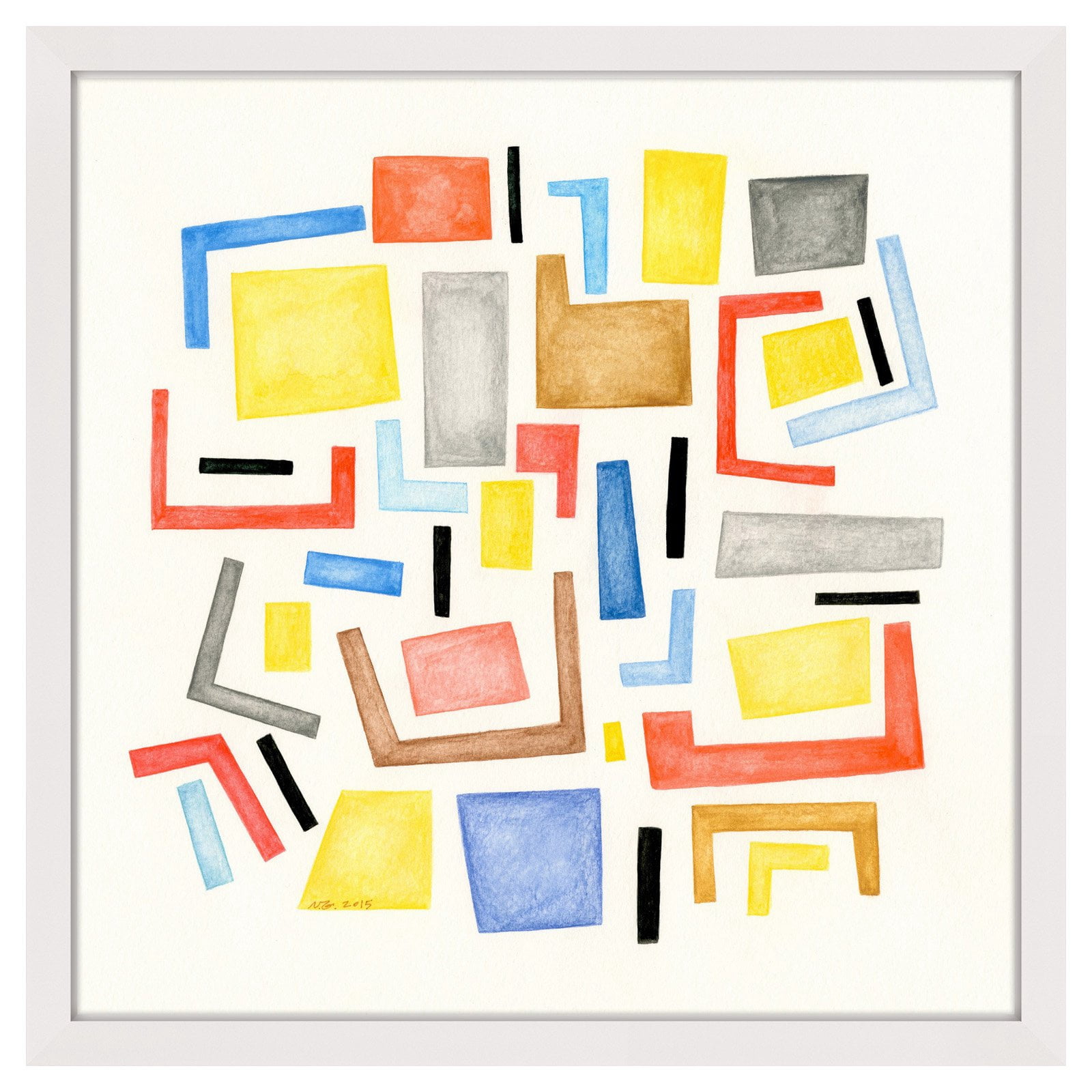 Marmont Hill "Square Maze" by Nikki Galapon Framed Painting Print
