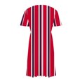 thumbnail image 6 of OKBOP Poodle Dresses for Women Women Plus Size Summer Casual Short Sleeve V Neck Printed Sleeve Dresses Loose Dress Wedding Dress Red L(8), 6 of 6