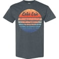 thumbnail image 3 of Inktastic Lake Erie Distressed Retro Sunset T-Shirt, 3 of 5
