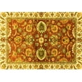thumbnail image 1 of Ahgly Company Indoor Rectangle Abstract Yellow Modern Area Rugs, 4' x 6', 1 of 4