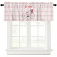 thumbnail image 6 of Valentine's Day Window Valances Curtain Kitchen Short Curtains, Romantic Love Heart Rod Pocket Valance Drapes Sweet Red and White Decorative Window Treatment for Bedroom Living Room Bathroom,54x18", 6 of 6