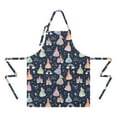 thumbnail image 2 of Dark Blue Little Princess Pattern Apron-Garden Aprons for Women with Pockets-Cotton Linen Waterproof Kitchen Cooking Gardening Aprons Adjustable for Kitchen,Cooking,BBQ and Salon 33x27 Inch, 2 of 7