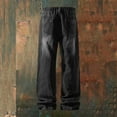 thumbnail image 5 of Afuyipoi Flare Denim Pants for Men, Casual Stylish Jeans with Functional Pockets Black Size L, 5 of 10