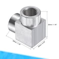 thumbnail image 3 of Unique Bargains 1/4BSPT Female Thread Stainless Steel Barstock Street Elbow Pipe Fitting, 3 of 5