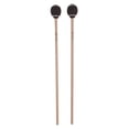 thumbnail image 3 of Tachiuwa 2pcs Marimba Mallets Wooden Handle Yarn Head Professionals Sticks Instrument brown white circle, 3 of 9