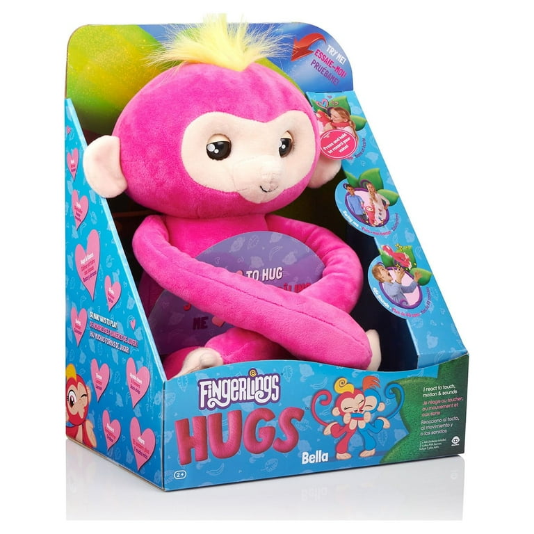 Fingerlings HUGS Bella Pink Interactive Plush Monkey by WowWee
