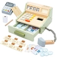 thumbnail image 1 of Caja registradora de juguete de madera JugueLand con escáner y set de juego, 1 of 7