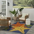 thumbnail image 4 of Nourison Aloha Indoor/Outdoor Blue Multicolor 5'3" x 7'5" Area Rug (5x7), 4 of 10