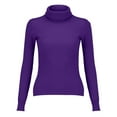thumbnail image 4 of Chandail à Col Roulé pour Femme Chandail Tricoté pour Femme à Manches Longues Court Chandail Ajusté en Tricot Chandail d'Hiver, Chandail à Col Roulé pour Femme P, 4 of 7