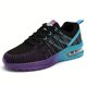 thumbnail image 2 of Zapatillas De Deporte De Punto Transpirables Para Mujer, Cómodos Zapatos Bajos Con Cordones, Zapatos Para Caminar Con Cojín De Aire Para Mujer, 2 of 4