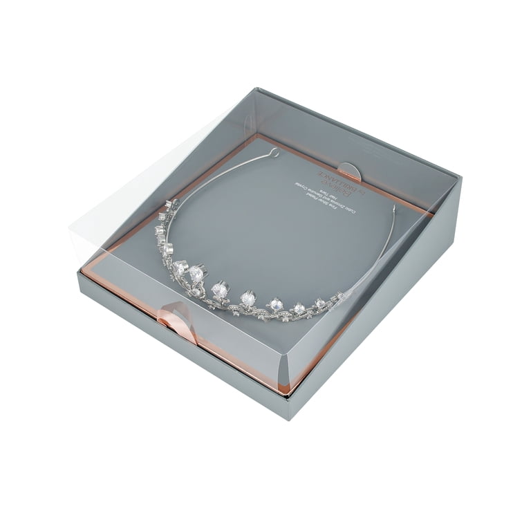Believe by Brilliance Women's Silver Plate Tiara with AAA Cubic