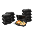thumbnail image 2 of Karat 9'' x 6" Black PP Plastic Hinged Container, 1 compartment - 250 ct, 2 of 10