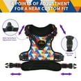 thumbnail image 6 of MASBRILL No Pull Dog Harness, Reflective Dog Vest with Handle No Choke Soft Padded Dog Harness for Small Dog-Geometry-M, 6 of 8