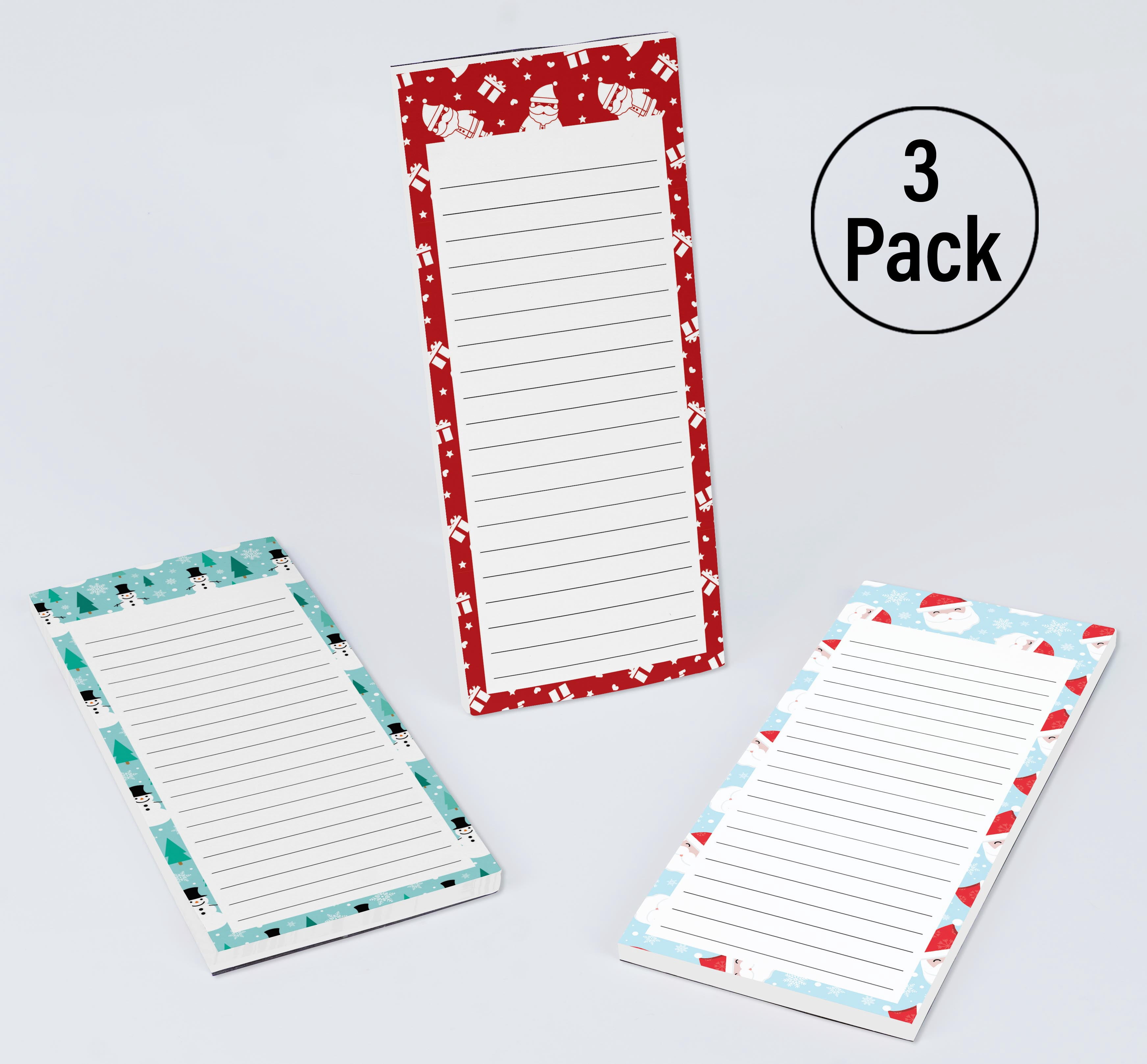Inkdotpot Pack of 3 Magnetic Fridge To-Do List Notepads- Magnetic Memo Pads For Refrigerator-(50 Sheets Each)-MM