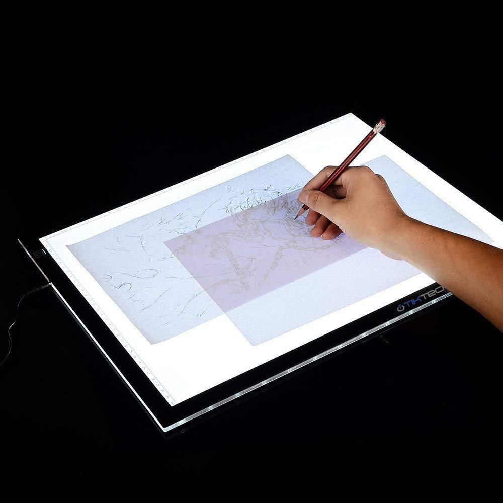 LAMZIX A4 Ultra-Thin Portable LED Light Box Tracing USB Power LED Artcraft Tracing Light Pad Light Box and Clip for Artists Drawing Sketching Animation Stencilling X-rayViewing 