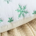 thumbnail image 5 of AuroraX Christmas Pillow Covers 18x18 Inch Fancy Green Decorative Pillow Cases Modern Outdoor Plush Christmas Snowflakes Cushion Cases Couch,Sofa Couch Decor, 5 of 6