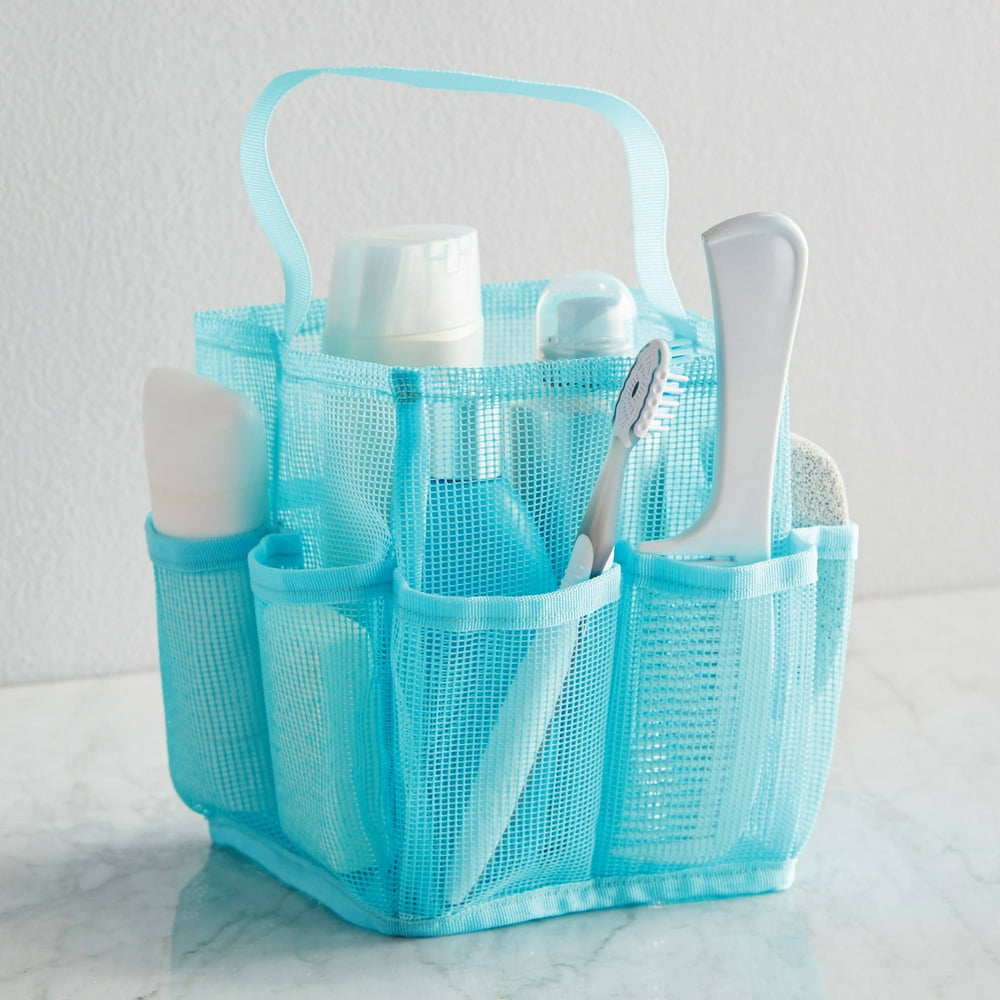 Mainstays Mesh Shower Tote, Teal