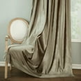 thumbnail image 5 of VOGOL Brown Velvet Waterfall Valance & Curtains Set, Thermal Insulated Drapes 60x96 Inches, Set of 3, 5 of 7
