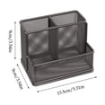 thumbnail image 3 of Vacemry Pen Organizer Large Capacity, Stationery Storage Basket with Staggered Compartments, Metal Iron Desktop Organizer for Study Office HomeSchoolDesk Tabletop Countertop Decor, 3 of 6