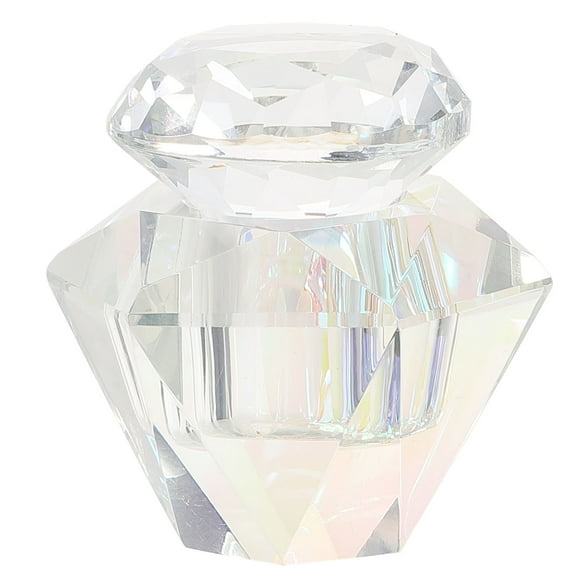 Plato de vidrio para uñas con tapa, vaso para manicura, plato de vidrio transparente para decoración de uñas, accesorio para uñas, vaso de vidrio para uñas, plato para decoración de uñas