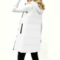 thumbnail image 6 of Yutgune Women's Long Hooded Puffer Vest Zip Up Snap Button Sleeveless Coat with Zipper Pockets, 6 of 7