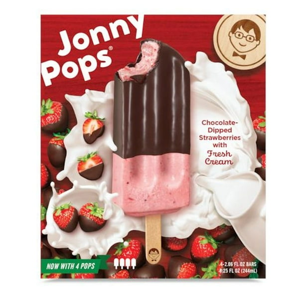 Jonny Pops Chocolate Dipped Strawberries with Cream Pops, 4 count 6
