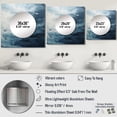 thumbnail image 4 of Designart "Simplistic Ebony And Azure Wave Design" coastal Blue Large Square Mirror - Square Bedroom Mirror Printed Wall Decor - Coastal Square Printed Wall Mirror Art, 4 of 5