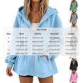 thumbnail image 3 of Ovbmpzd Fleece Lined Sweatshirts For Women Zip Up Pink Hoodie Loungewear Long Sleeve Drawstring Waist Women Sweatshirt,S, 3 of 6