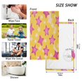 thumbnail image 6 of Yayeee 2 Pack Hand Towels for Bathroom 100% Cotton 16" x 28" Soft Absorbent Kitchen Towel, Large Pink Stars, 6 of 7