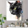 thumbnail image 4 of Black And White Cat Portrait Canvas Print Wall Art for Living Room Bedroom Office Apartment Decor, 4 of 8
