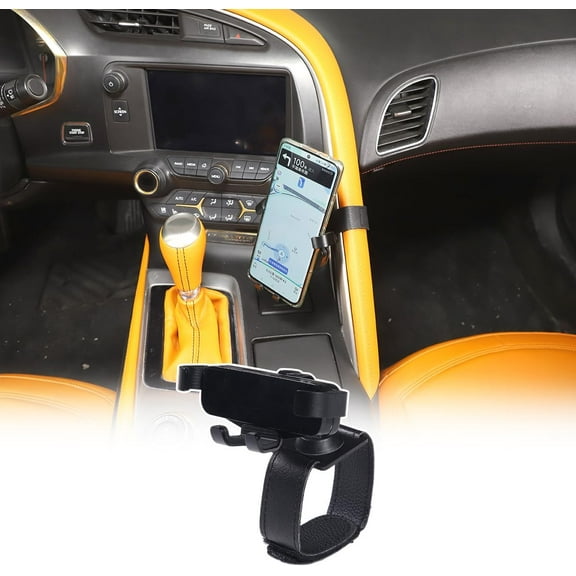 TINKI Car Central Control Armrest Car Phone Mount for Chevrolet Corvette C7 2014-2019 Auto Mobile Phone Holder Accessories