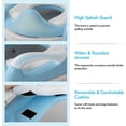 thumbnail image 4 of BRINJOY Potty Training Seat with Step Stool Ladder, Foldable Toddler Potty Seat for Toilet with Splash Guard, Cushioned Seat, and Anti-Slip Pad for Girls & Boys (Light Blue), 4 of 8