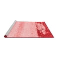 thumbnail image 2 of Ahgly Company Machine Washable Indoor Square Abstract Red Modern Area Rugs, 4' Square, 2 of 4
