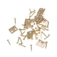 thumbnail image 1 of 24pcs 1/12 Mini Maison Armoire à Meubles Miniature Mini Charnières avec 96pcs Vis (Or), 1 of 8