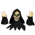 thumbnail image 2 of Northlight LED Lighted Grim Reaper with Sound Outdoor Halloween Decoration - 8", 2 of 6