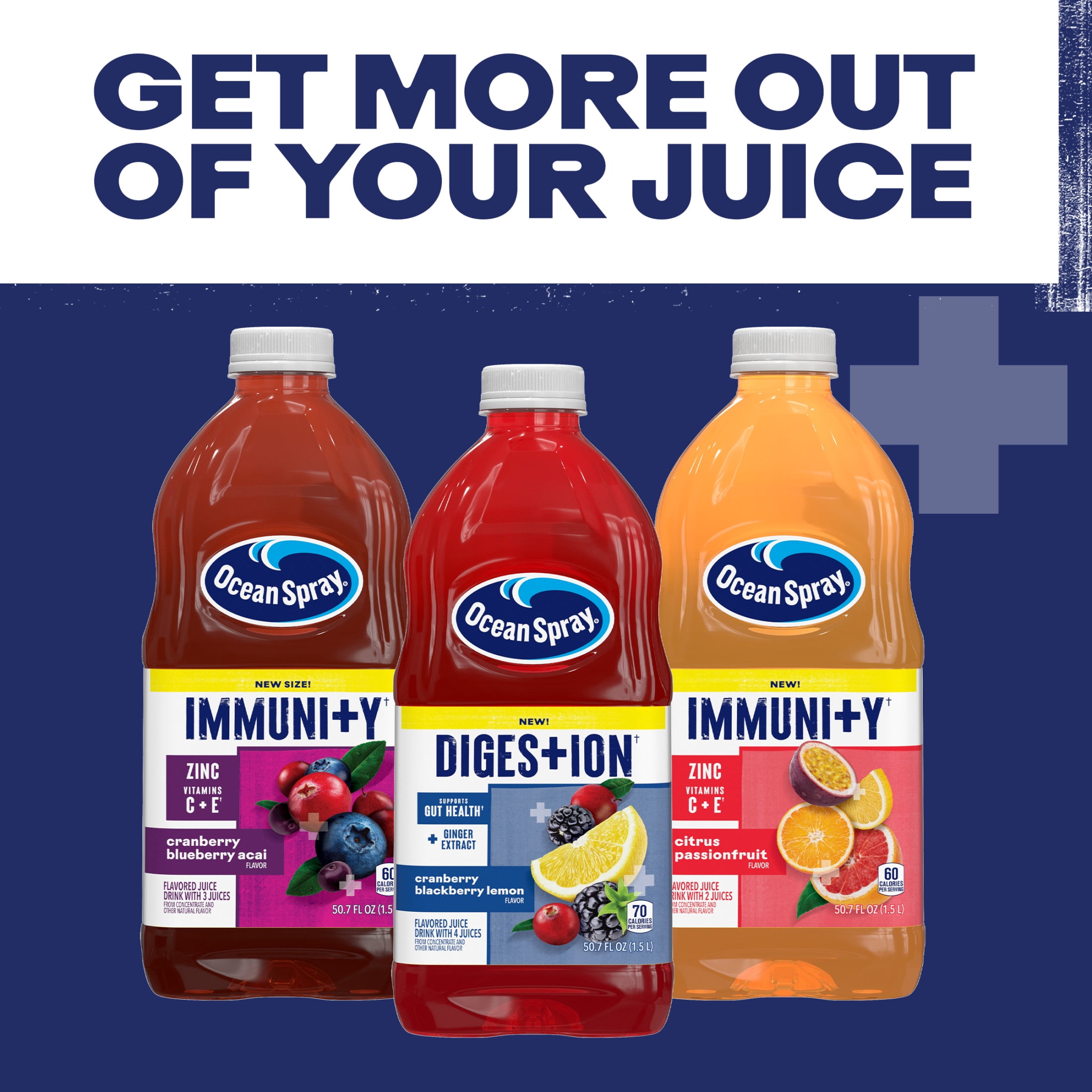 Ocean Spray® Digestion Cranberry Blackberry Lemon Flavored Juice Drink, 50.7 Fl Oz Bottle