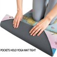 thumbnail image 3 of Rainbow Princess Flower Pattern Hot Yoga Mat Towel Non Slip for Hot Yoga - Quick-Drying Yoga Mat Cover with 4 Corner Pockets with Travel Bag - Hot Yoga Towel Non Slip 70"x26", 3 of 6