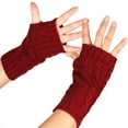thumbnail image 5 of Bobasndm 1 Pair Women Men Fingerless Gloves Stretchy Knit Gloves with Thumb Hole Wrist Length Arm Warmers, 5 of 9