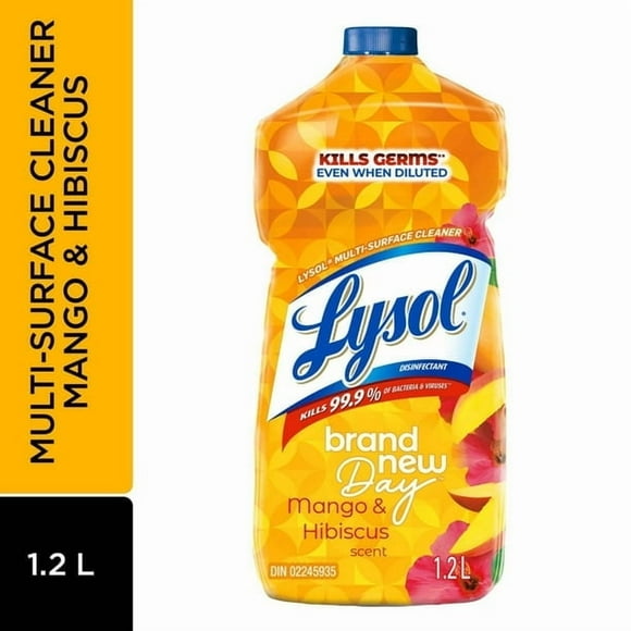 LYSOL® MULTI SURFACE CLEANER POURABLE - Brand New Day Mango Hibiscus 1.2L, Lysol All-Purpose Cleaner Pourable