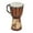 Brown Handmade Djembe Animal Print Drum 6" x 7" x 12", variant on 7" x 12" Brown Wood Handmade Djembe Drum Sculpture with Rope Accents, by DecMode