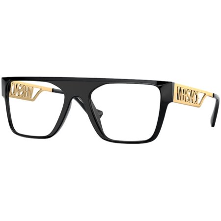 Versace VE 3326U Plastic Unisex Rectangle Eyeglasses Black 53mm Adult