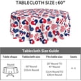 thumbnail image 2 of Patriotic Tablecloth Red White and Blue Tablecloth Love Round Tablecloth 60 Inch Washable Reusable for 4th of July Tablecloth Parties Dinner Picnic Dining Kitchen Decor, 2 of 5