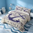thumbnail image 3 of Erosebridal Nautical Anchor Twin Quilt Set, Marine Twin Coverlet Set, Reversible 2 Pieces, 1 Bedspread and 1 Pillowcase, 3 of 7