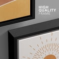 thumbnail image 4 of wall26 Framed Canvas Print Wall Art Set Mid-Century Ocean Sunset Sun Horizon Nature Abstract Illustrations Modern Art Bohemian Decorative for Living Room, Bedroom, Office - 24"x36"x3 Black, 4 of 5