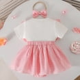 thumbnail image 6 of HCNTES Toddler Girl Clothes Newborn Infant Outfits Ruffle Romper+ Soft Pants + Cute Headband Sets for Baby Girls(Z01-Pink,3-6 Months), 6 of 9
